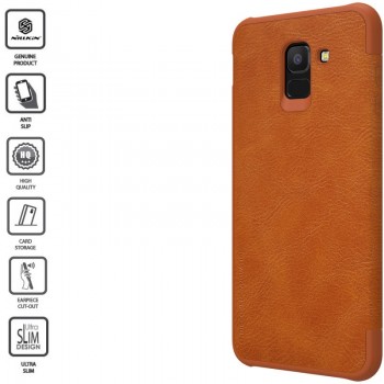 Odinis atverčiamas dėklas rudas qin (GALAXY J6 2018) Odinis atverčiamas dėklas rudas qin (GALAXY J6 2018)